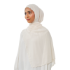 Sulam Delima Scarf in Tofu Cream